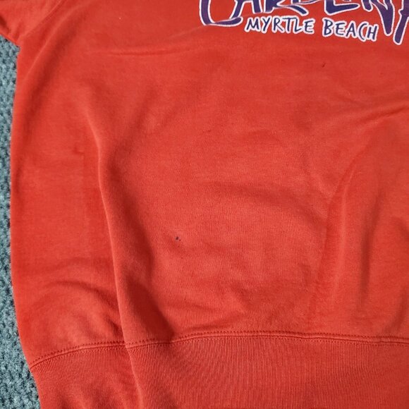 Vtg South Carolina Myrtle Beach Sweatshirt Size L Red Crew Neck Spell Out Y2K - Picture 8 of 9